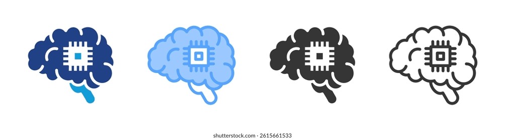 Ai icon set multiple style collection