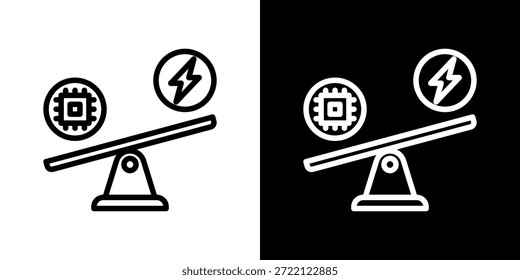 Conjunto De Iconos De Ai Colección De Vector Aislado En Blanco Y Negro