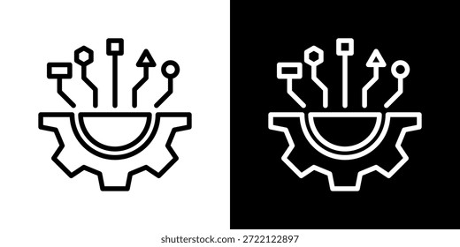 Conjunto De Iconos De Ai Colección De Vector Aislado En Blanco Y Negro