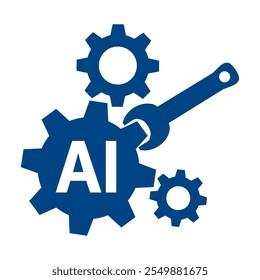 KI-Symbol, Einstellungen künstliche Intelligenz, Prozessoptimierung