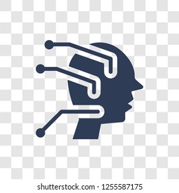 AI icon. Trendy AI logo concept on transparent background from Artificial Intelligence collection