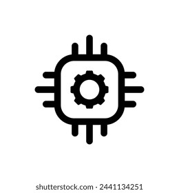 Ai icon in trendy outline style isolated on white background. Ai silhouette symbol for your website design, logo, app, UI. Vector illustration, EPS10.