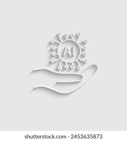 ai icon vector Artificial intelligence icon logo