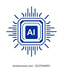 TECNOLOGÍA DE CHIP DE VECTOR AI ICON