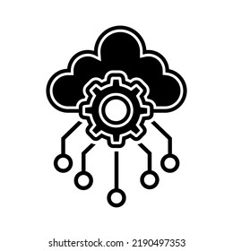 AI-Icon-Vektorgrafik. Cloud-Service-Illustrationszeichen. intelligentes Digitalsymbol. Technologielogo.