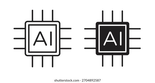 AI icon vector collection. vector stock symbol illustrations