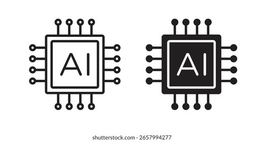 AI icon vetorial design. definir ícones da Web