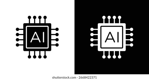 AI icon vector illustration - Collection of high quality black style vector icons