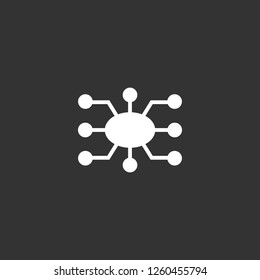 AI icon vector. AI sign on black background. AI icon for web and app