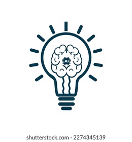 AI idea creation symbol, and AI set up in a symbol bright for AI vector and illustration shape, symbol of AI design