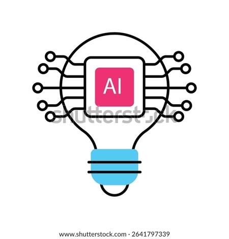 Ai Idea Vector Filled outline illustration style icon. EPS 10 file