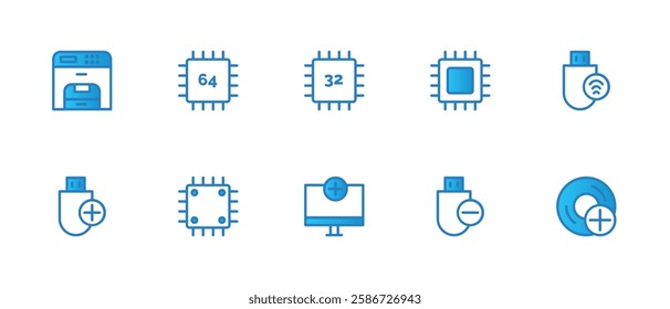 Ai illustration and icon design pack line and fill design