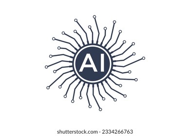 AI illustration sign Technology symbol