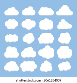 Ilustración de AI conjunto de nube simple 
