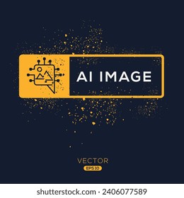 AI Image (Artificial intelligence) Icon, Vector sign.