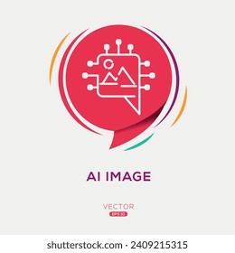 AI Image (Artificial intelligence) Icon, Vector sign.
