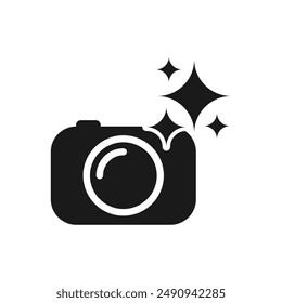 Ai image. Artificial photo icon concept isolated on white background. Vector illustration