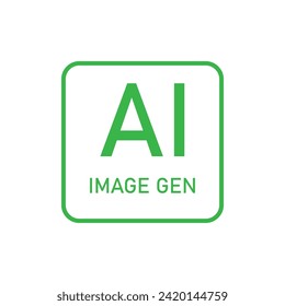 Imagen de IA generar logotipo simple, interfaz de inteligencia artificial innovación tecnología diseño gráfico, concepto de aprendizaje automático robot, símbolo monotónico