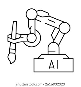 ai image generation future technology line icon vector. ai image generation future technology sign. isolated contour symbol black illustration
