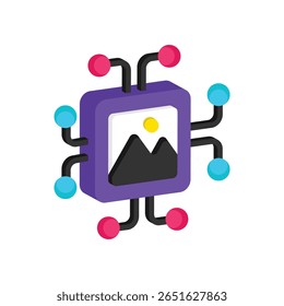 Ícone de estilo do Vetor de geradores de imagens do AI. Arquivo Eps 10