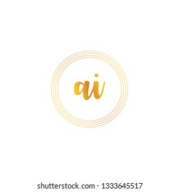 AI  Initial Handwriting logo template vector