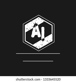 AI  Initial Handwriting logo template vector