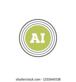 AI  Initial Handwriting logo template vector