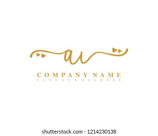 AI Initial handwriting logo vector