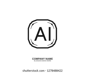 AI Initial letter geometric logo vector