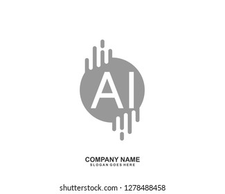 AI Initial letter geometric logo vector