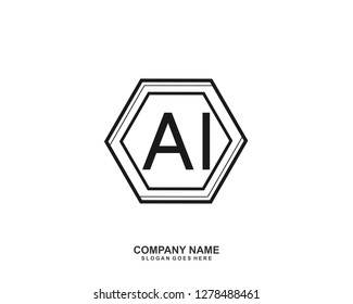 AI Initial letter geometric logo vector