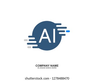 AI Initial letter geometric logo vector