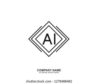 AI Initial letter geometric logo vector