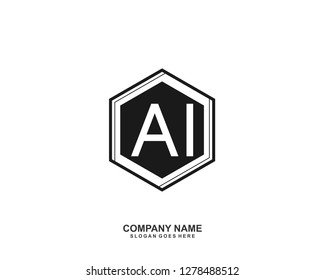 AI Initial letter geometric logo vector