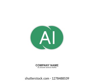 AI Initial letter geometric logo vector