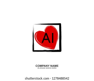 AI Initial letter geometric logo vector