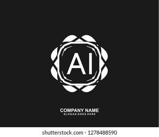 AI Initial letter geometric logo vector