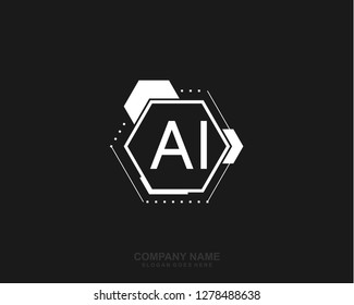 AI Initial letter geometric logo vector
