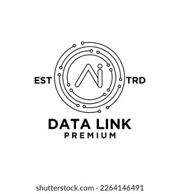 AI Initial letter icon design logo illustration