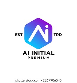 Ilustración del logotipo de diseño del icono de la carta inicial
