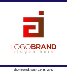 ai Initial Letter lowercase Linked logo icon vector