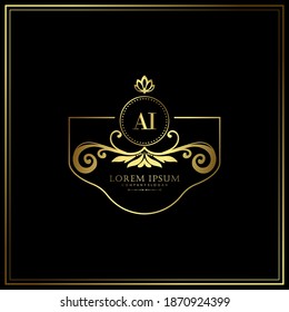 AI Initial Letter Luxury Logo Vorlage in Vektorgrafik für Restaurant, Royalty, Boutique, Cafe, Hotel, Heraldic, Juwelierei, Mode und andere Vektorgrafik
