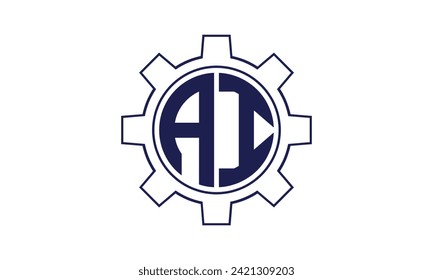 AI initial letter mechanical circle logo design vector template. industrial, engineering, servicing, word mark, letter mark, monogram, construction, business, company, corporate, commercial, geometric