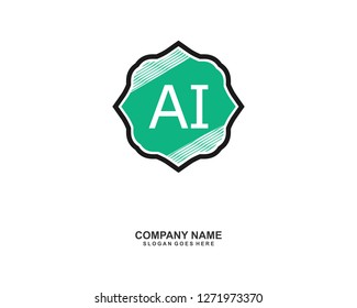 AI Initial logo template vector