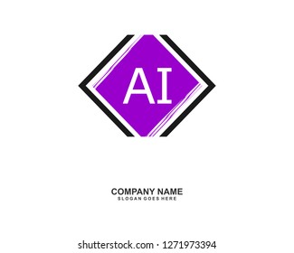 AI Initial logo template vector
