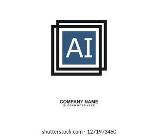 AI Initial logo template vector