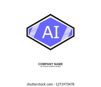 AI Initial logo template vector