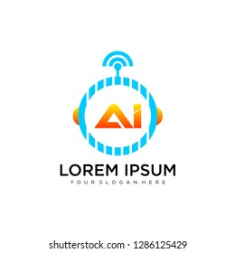 AI initial logo template vector