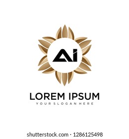 AI initial logo template vector