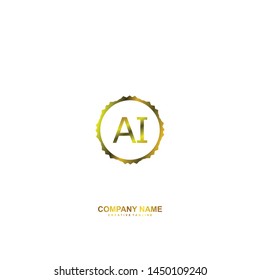 A I AI initial logo template vector